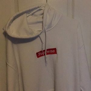 White Supreme hoodie